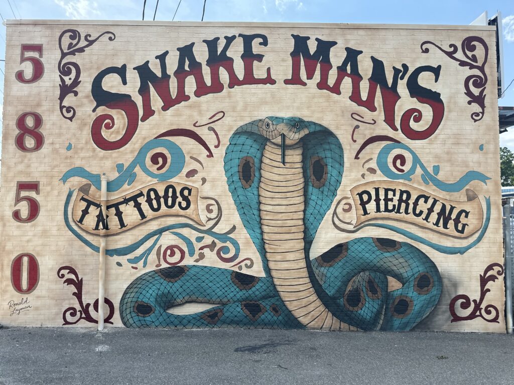 Snake Man’s mural, Frederick, Maryland